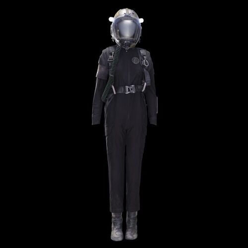 Lot # 208: Tynan Ship OPA Belter Small Uniform Coveralls with Light-up Helmet and Boots