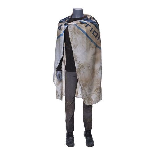 Lot # 222: Amos Burton's (Wes Chatham) Travel to Baltimore Costume with Torn UN Flag