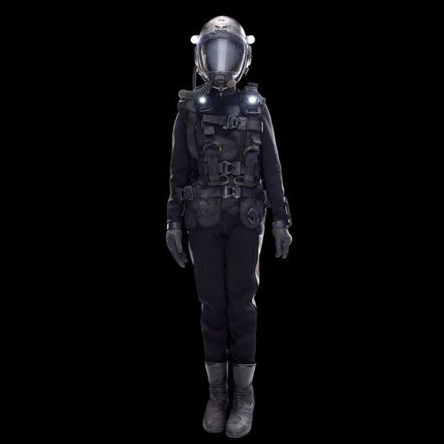 Lot # 223: Camina Drummer's (Cara Gee) Season 5 Complete Space Suit with Helmet, Pack, and Harness