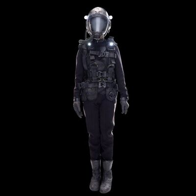 Lot # 223: Camina Drummer's (Cara Gee) Season 5 Complete Space Suit with Helmet, Pack, and Harness