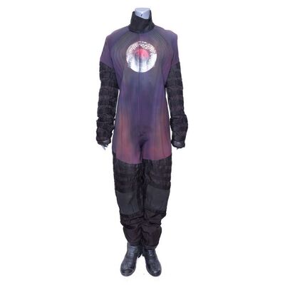 Lot # 226: Oksana's Stunt Dewalt Vac Suit with Light-up Boots