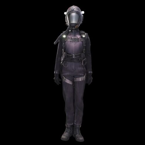 Lot # 230: Rosenfeld Guoliang's (Kathleen Robertson) Complete Space Suit with Helmet, Pack, and Harness