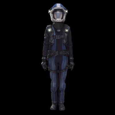 Lot # 247: Clarissa "Peaches" Mao's (Nadine Nicole) Season Six Complete Space Suit with Cracked Helmet, Pack and Harness