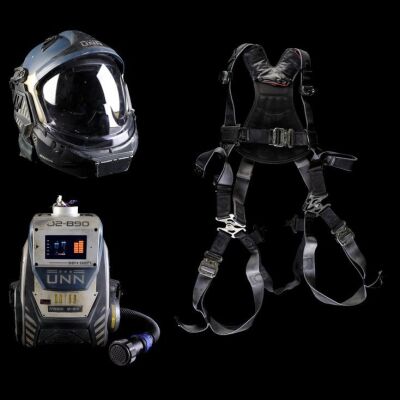 Lot # 260: UNN Helmet, UNN Pack with Electronic Screen, and Harness