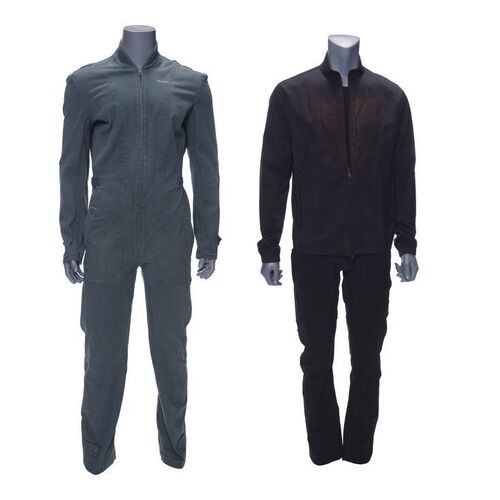 Lot # 275: James Holden's (Steven Strait) Rocinante Coveralls with Season 5 Bloody Casual Clothes
