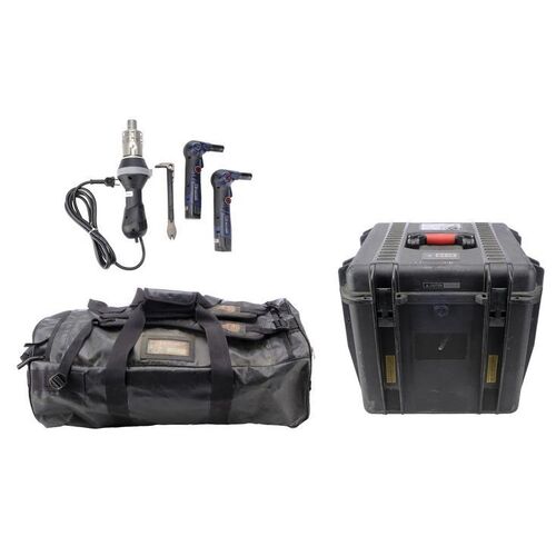 Lot # 278: James Holden's (Steven Strait) Tool Box with Crew Duffle Bag