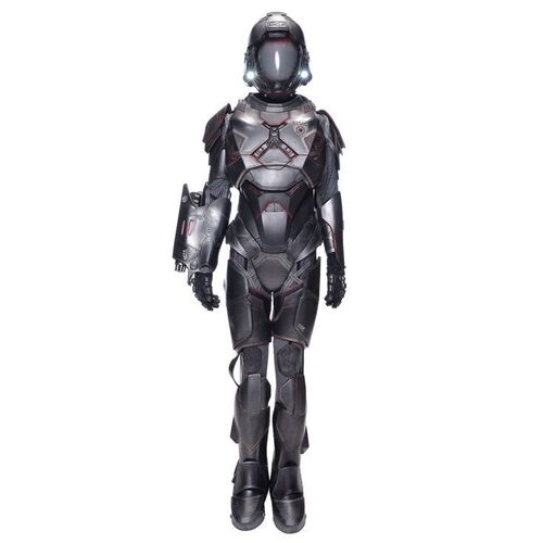 Lot # 297: Private Hillman's (Sarah Allen) Light-up Goliath Suit and Powersuit Body Torso with Barclay's Helmet