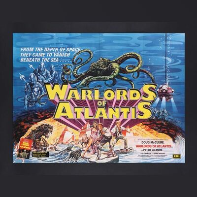 Lot #30 - AT THE EARTH'S CORE (1976) AND WARLORDS OF ATLANTIS (1978) - Two UK Quads, 1976, 1978