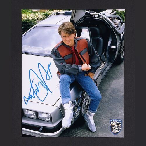 Lot #34 - BACK TO THE FUTURE PART II (1989) - Michael J. Fox Autographed Full-colour Still