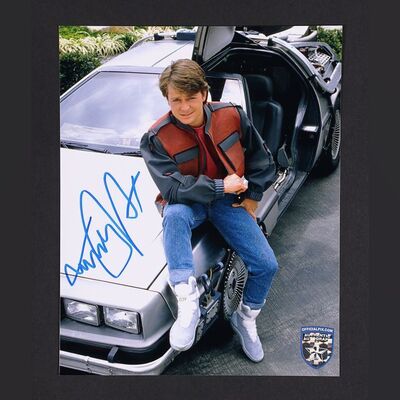 Lot #34 - BACK TO THE FUTURE PART II (1989) - Michael J. Fox Autographed Full-colour Still