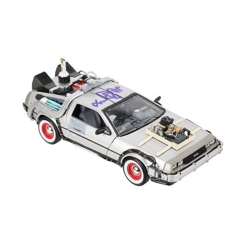 Lot #36 - BACK TO THE FUTURE III (1990) - Michael J. Fox Autographed Replica DeLorean Scale Model Car