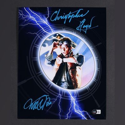 Lot #37 - BACK TO THE FUTURE TRILOGY (1985-1990) - Michael J. Fox and Christopher Lloyd Autographed Photo