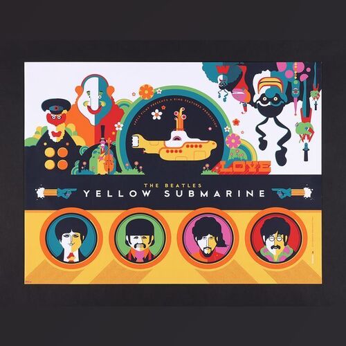 Lot #57 - YELLOW SUBMARINE (1968) - Dark Hall Mansion Archive: Set of Five Hand-Numbered Limited Edition Regular Folio Prints by Tom Whalen, 2012