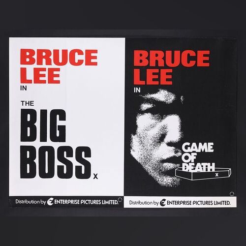 Lot #66 - BIG BOSS (1971) / GAME OF DEATH (1978) - Double-Bill UK Quad, circa 1970s