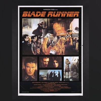 Lot #74 - BLADE RUNNER (1982) - Geoff Hutchins Collection: Schlitz Beer Tie-In Poster, "Director's Cut" UK Quad, Japanese B2 and UK Commercial Poster, 1982 and 1992