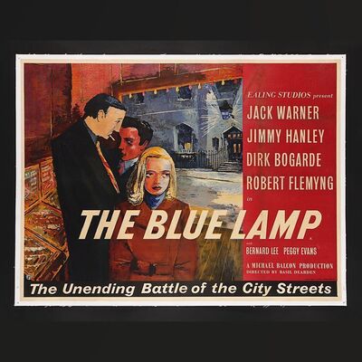 Lot #82 - THE BLUE LAMP (1950) - UK Quad - Linen Backed, 1950