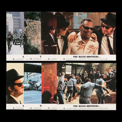 Lot #85 - THE BLUES BROTHERS (1980) - Eight British Front of House Lobby Cards, 1980