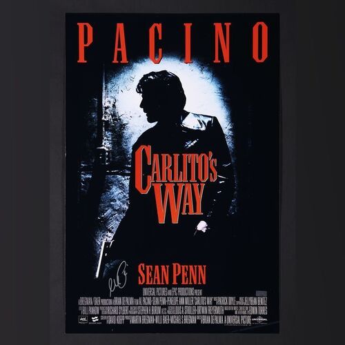 Lot #97 - CARLITO'S WAY (1993) - Al Pacino Autographed Mini Poster