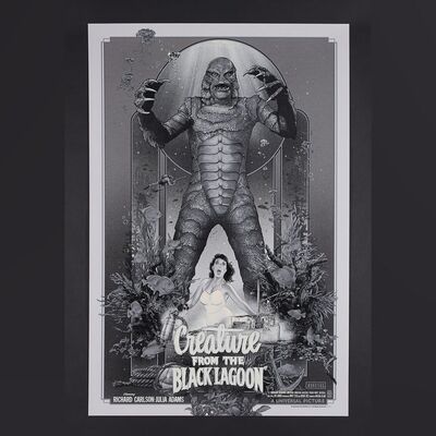 Lot #111 - CREATURE FROM THE BLACK LAGOON (1954) - Hand-Numbered Limited Edition Print by Vance Kelly, 2022