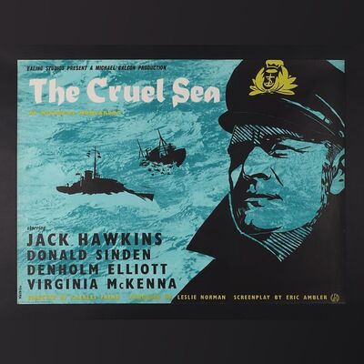 Lot #113 - THE CRUEL SEA (1953) - UK Quad, 1953