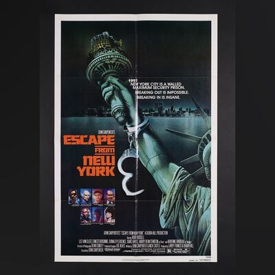 Lot #130 - ESCAPE FROM NEW YORK (1981) - US Advance One-Sheet, 1981