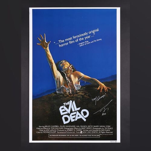 Lot #132 - EVIL DEAD (1981) - Bruce Campbell Autographed and Annotated Poster