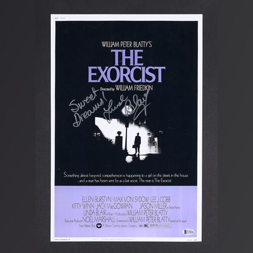 Lot #136 - THE EXORCIST (1973) - Linda Blair Autographed and Annotated Mini Poster