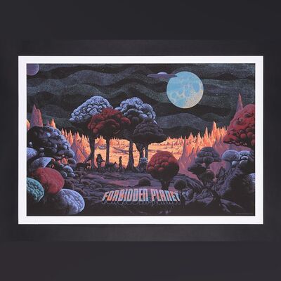 Lot #142 - FORBIDDEN PLANET (1956) - Dark Hall Mansion Archive: Hand-Numbered Limited Edition Regular Print by Kilian Eng, 2015
