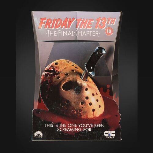 Lot #149 - FRIDAY THE 13TH PART IV: THE FINAL CHAPTER (1984) - Mario Kirner Collection: Various Posters, Video Counter Display, Programme and Sample VHS Cover