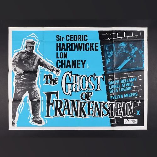 Lot #158 - THE GHOST OF FRANKENSTEIN (1942) - UK Quad, 1950s