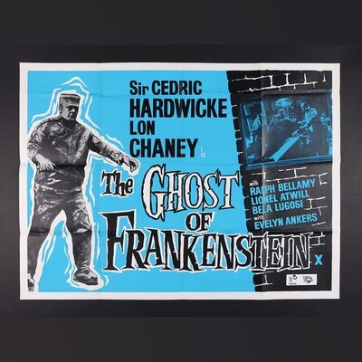 Lot #158 - THE GHOST OF FRANKENSTEIN (1942) - UK Quad, 1950s