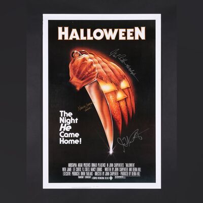 Lot #184 - HALLOWEEN (1978) - John Carpenter, Nick Castle and Nancy Loomis Autographed Poster