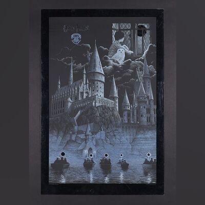 Lot #188 - HARRY POTTER AND THE SORCERER'S STONE (2001) - Dark Hall Mansion Archive: Hand-Numbered Private Proof Blue Foil Print by Gerhard, 2016