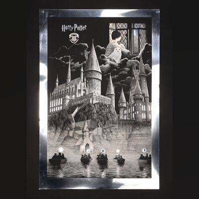 Lot #189 - HARRY POTTER AND THE SORCERER'S STONE (2001) - Dark Hall Mansion Archive: Hand-Numbered Private Proof Grey Foil Variant Print by Gerhard, 2016