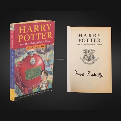 Lot #191 - HARRY POTTER AND THE PHILOSOPHER'S STONE (2001) - Daniel Radcliffe Autographed British Paperback Edition, 1997