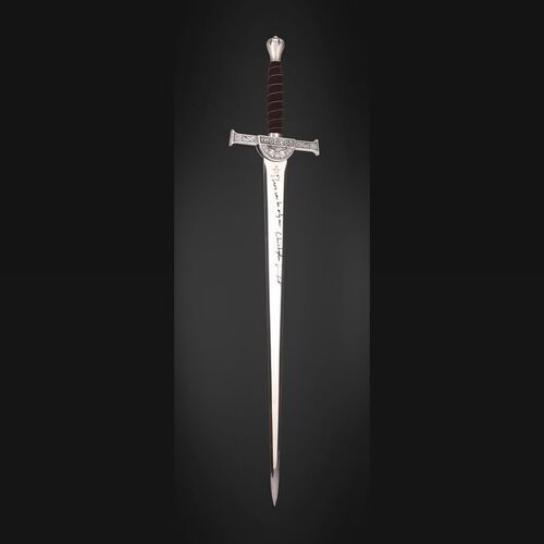 Lot #202 - HIGHLANDER (1986) - Christopher Lambert Autographed and Inscribed Replica 'MacLeod' Sword