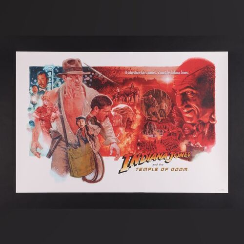 Lot #217 - INDIANA JONES AND THE TEMPLE OF DOOM (1984) - Hand-Numbered Limited Edition Bottleneck Gallery Print by Hugh Fleming, 2022