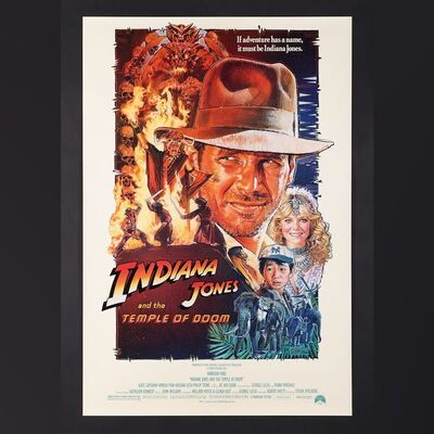 Lot #218 - INDIANA JONES AND THE TEMPLE OF DOOM (1984) - US One-Sheet, 1984