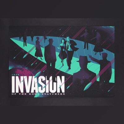 Lot #221 - INVASION OF THE BODY SNATCHERS (1956) - Dark Hall Mansion Archive: Two Hand-Numbered Limited Edition Regular and Variant Prints by Tom Whalen, 2015