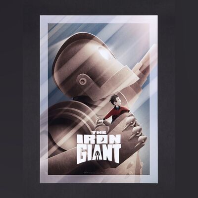 Lot #223 - THE IRON GIANT (1999) - Dark Hall Mansion Archive: Hand-Annotated Proof Print by Brad Bird, 2015