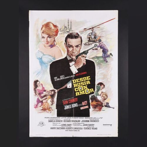 Lot #233 - JAMES BOND: DR NO (1962) AND FROM RUSSIA WITH LOVE (1963) - Two Spanish One-Sheets, 1964, 1974