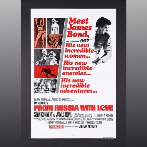 Lot #236 - JAMES BOND: FROM RUSSIA WITH LOVE (1963) AND ON HER MAJESTY'S SECRET SERVICE (1969) - Two US One-Sheets, 1980