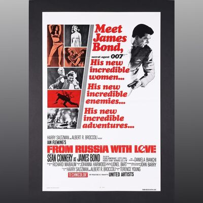 Lot #236 - JAMES BOND: FROM RUSSIA WITH LOVE (1963) AND ON HER MAJESTY'S SECRET SERVICE (1969) - Two US One-Sheets, 1980