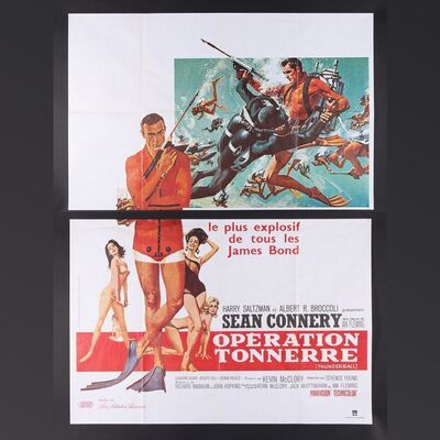 Lot #243 - JAMES BOND: THUNDERBALL (1965) - French 'Grande' Affiche, 1980s