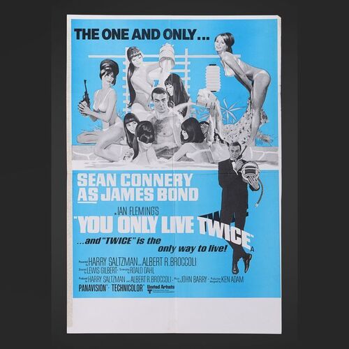 Lot #245 - JAMES BOND: YOU ONLY LIVE TWICE (1967) - Two UK Double-Bill Quad Halves, 1971