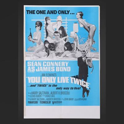 Lot #245 - JAMES BOND: YOU ONLY LIVE TWICE (1967) - Two UK Double-Bill Quad Halves, 1971