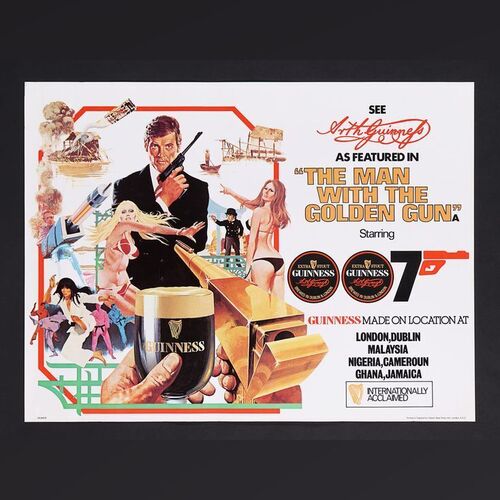 Lot #258 - JAMES BOND: THE MAN WITH THE GOLDEN GUN (1974) - Special Promotional Poster (Guinness), 1974