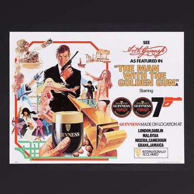 Lot #258 - JAMES BOND: THE MAN WITH THE GOLDEN GUN (1974) - Special Promotional Poster (Guinness), 1974
