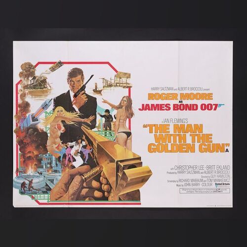 Lot #259 - JAMES BOND: THE MAN WITH THE GOLDEN GUN (1974) - UK Quad, 1974