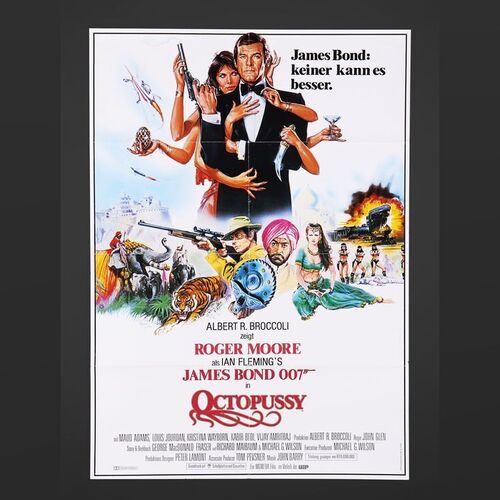 Lot #272 - JAMES BOND: OCTOPUSSY (1983) - Two German A1s, Two Swedish One-Sheets and One Danish Poster, 1983